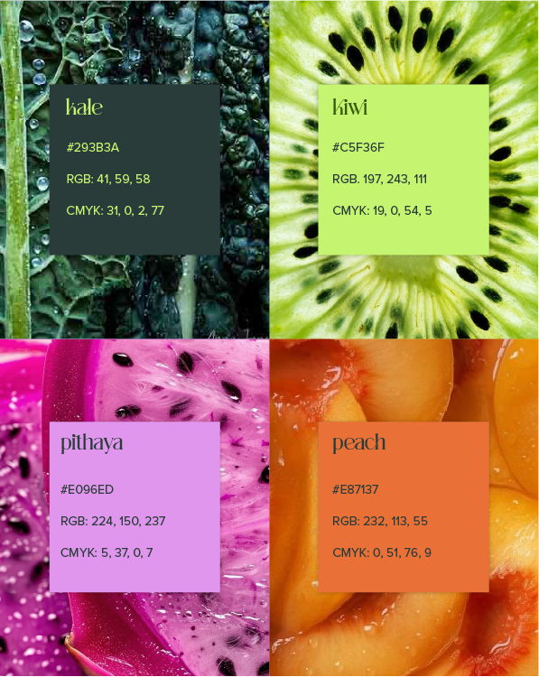 color palette nourished brand identity